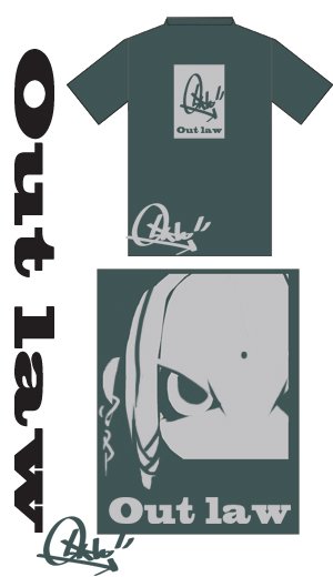 学生のとき課題で作ったオリジナルTシャツ
デザインbadboyのパクリだけど 