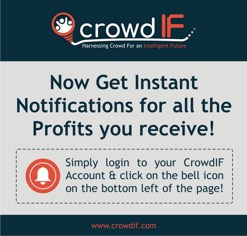 Now Get Instant Notification for all the Activities in Your Account of CrowdIF.

Join Now - CrowdIF.com

#bitcoin #crowdif #ethereum #cryptocurrency #mlm #networkmarketing #referral #WithoutRisk #NoLockInPeriod