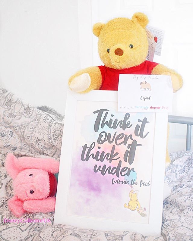 TheDisneyCastle's tweet photo. Pooh and Piglet were superrrr excited to receive magic mail from @pugpupprints this morning. They kindly sent me this print and I’m so happy with it! The colours are amazing!! They do a range of different prints including ones for christenings and children’s nursery’s! Lots … https://t.co/EjlDYbFQhN