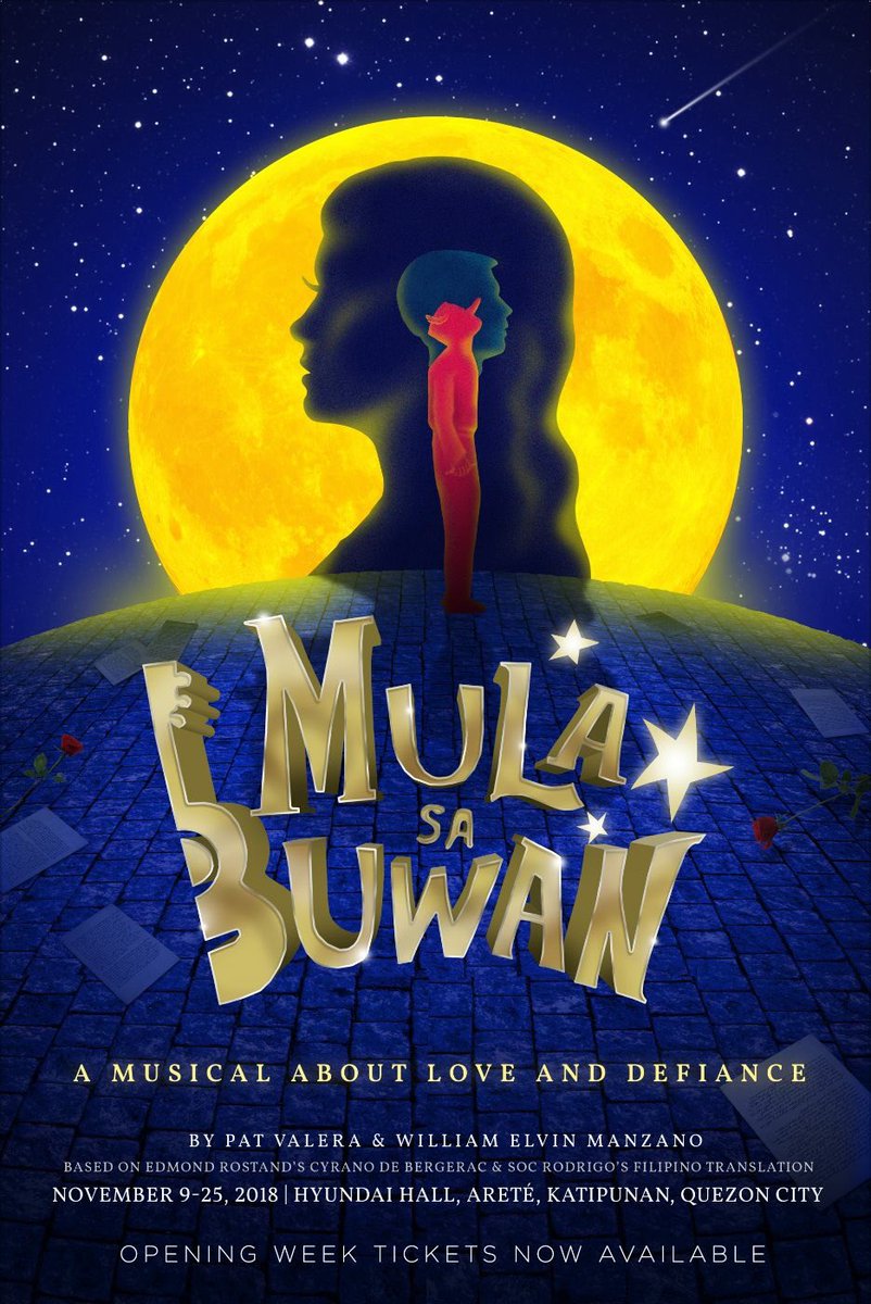 MulaSaBuwan's tweet photo. Are you the poet, the beloved, or the fool? 💔
#TeamCyrano🤥
#TeamRoxane👩🏻
#TeamChristian👦🏻
Mula sa Buwan, the musical that broke your heart, returns this NOV. 9-25, 2018 for a limited sixteen show run.
All shows now available through https://t.co/iSOWW3kuki! ❤️ https://t.co/BvUA6GmL6m