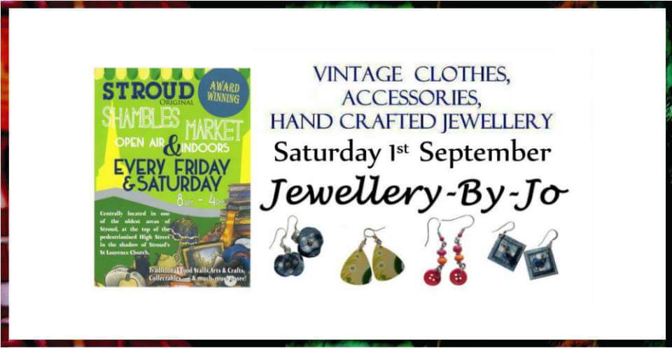 Today <a href="/ShamblesMarket/">Shambles Market Stroud</a> 
#upcycledjewellery #vintageclothes #shamblesmarketstroud