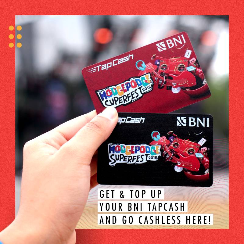 Gak perlu khawatir dengan ribetnya kembalian karena kamu bisa gunakan BNI TapCash di area #HodgepodgeSuperfest2018. Beli atau top up di booth BNI, serta dapatkan edisi spesial BNI TapCash Hodgepodge!
.
.
#HPSF18 
#JavaFestPro
#supermusic