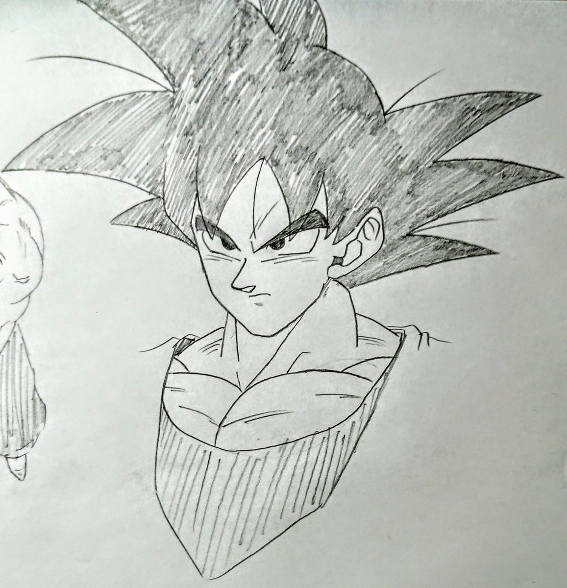 身勝手悟空練習❗
先程描いたノーマルと一緒に❗ 
