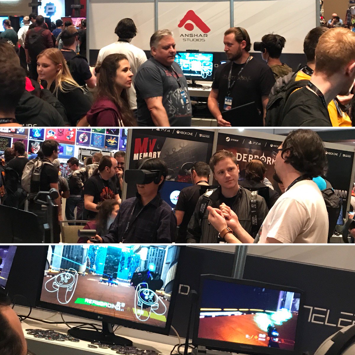 AnsharStudios's tweet photo. #PAXWest2018 day 1 was awesome! Today it’s another chance to try our new VR game #TelefragVR. Hey, it’s multi PvP, so don’t forget to bring a friend! 🎮👥 https://t.co/pj1V7M9WDJ