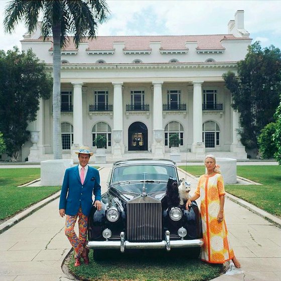 I know everyone is enamored with Miami these days but if you ask me, it's all about Palm Beach.  @slim_aarons took this beautiful photo there in 1968. I don't know who the well dressed couple is or where in Palm Beach this beautiful house is -but I sure like it