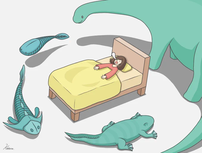 夏も終わりなので絵まとめ
サメとか古代生物とか? 