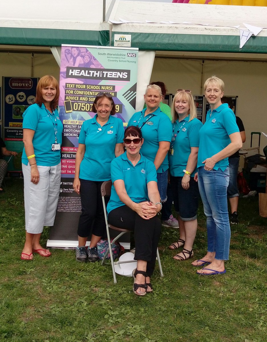 CovSchoolNurses's tweet photo. School Nursing team are all ready for the Godiva Festival.....come and check out the advice on sun safety, road safety and Chat health. https://t.co/dPK5aOHWfE