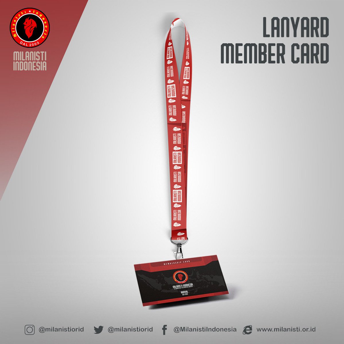 Lanyard (tempat id card) member Milanisti Indonesia periode 2018-2021 #MembershipMI 🔴⚫