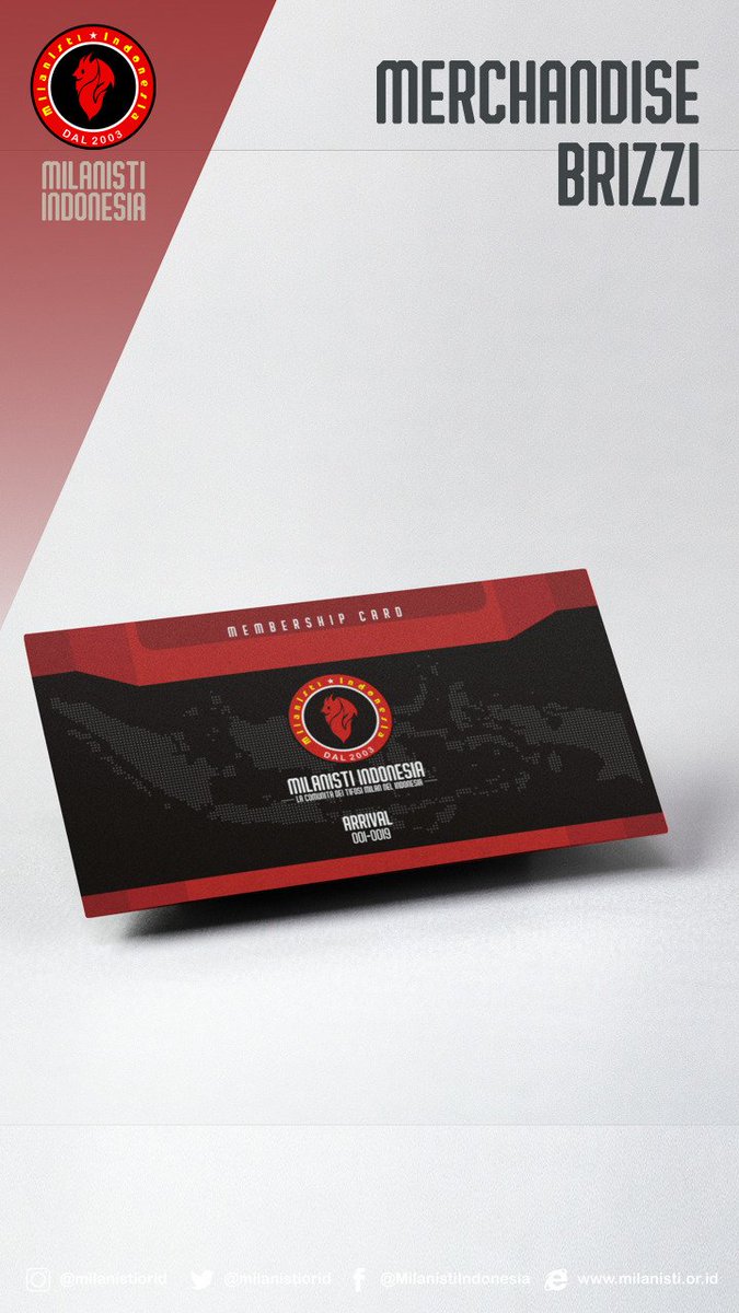 Desain tampilan ID Card Member Milanisti Indonesia periode 2018-2021 #MembershipMI 🔴⚫
