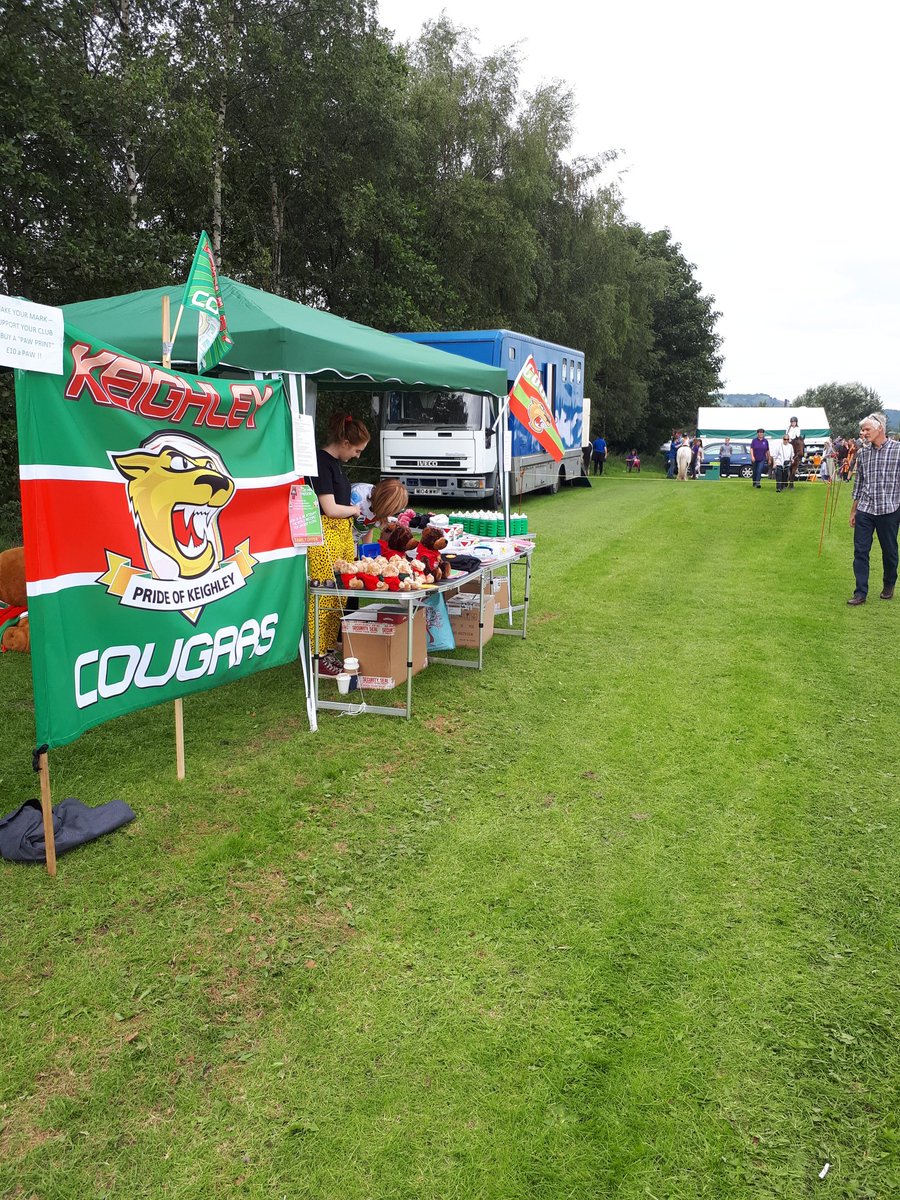 Cougarmania's tweet photo. Come visit us and @aaronson_h at the @KeighleyShow. We're located opposite the Burger Van and next to the Horse Riding for Kids. #KCRL18 #CDQ https://t.co/M0hYCABxoG