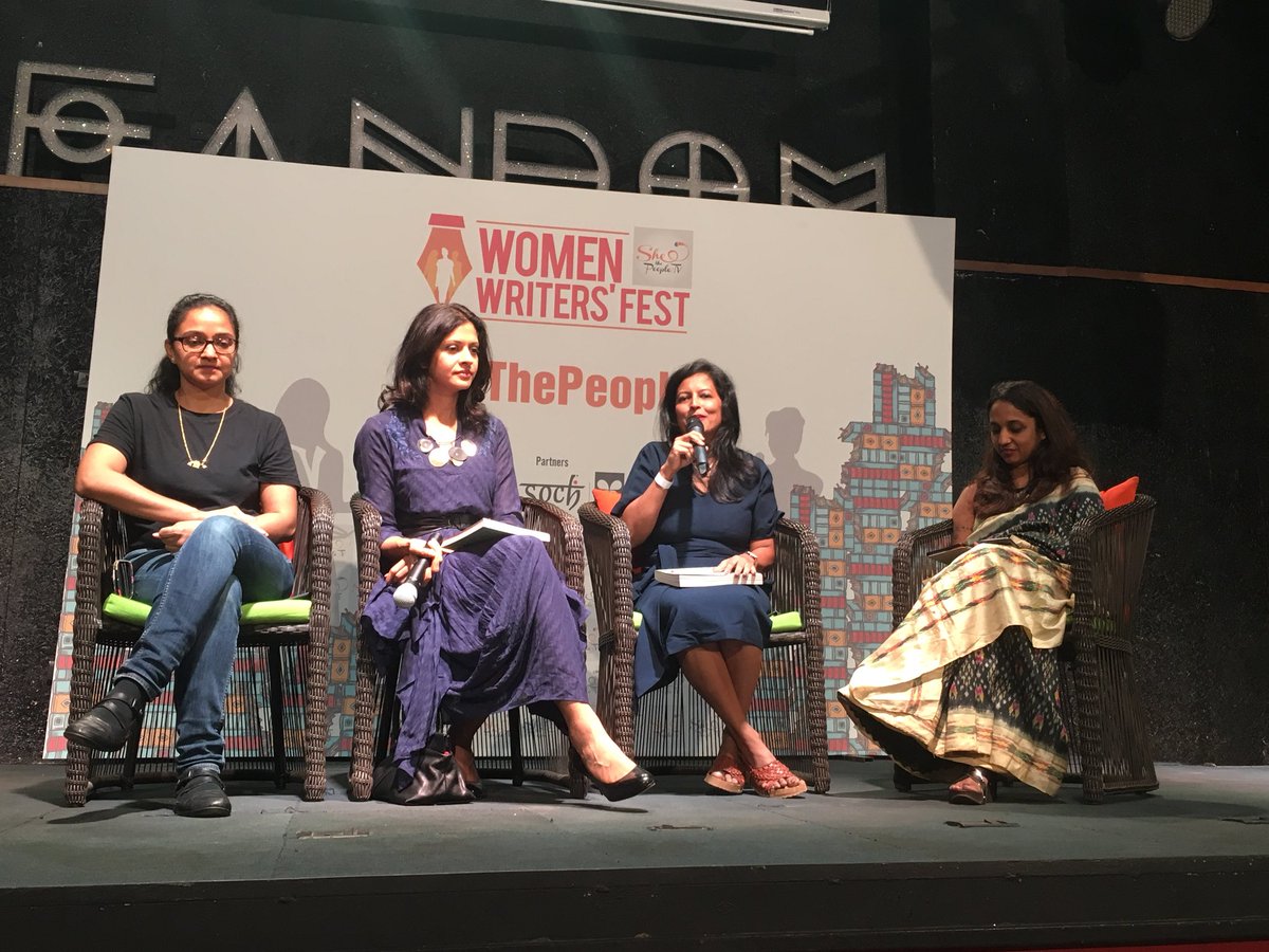 There was so much potential to discuss but alas, we have time bound sessions. Hope to hear them soon about the topics touched there. @nand_bo @KiranManral @kavitharao #WomenWritersFest @SheThePeopleTV