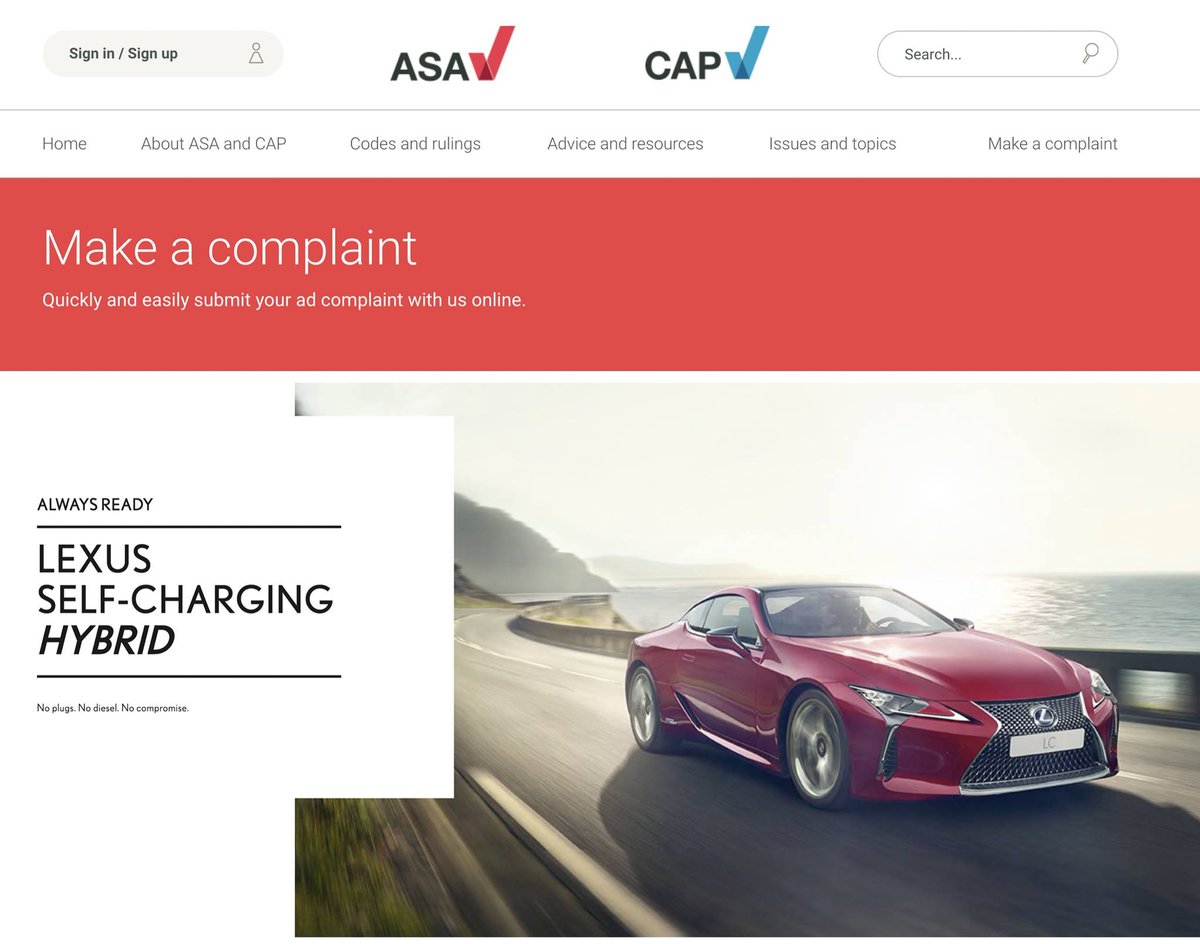 The term self-charging by <a href="/LexusUK/">Lexus UK</a> I personally believe is misleading to consumers, today I've reported their claims to the ASA for investigation. I urge other UK individuals to stand up against these claims. I hope Lexus put the time and energy into addressing the real problem.