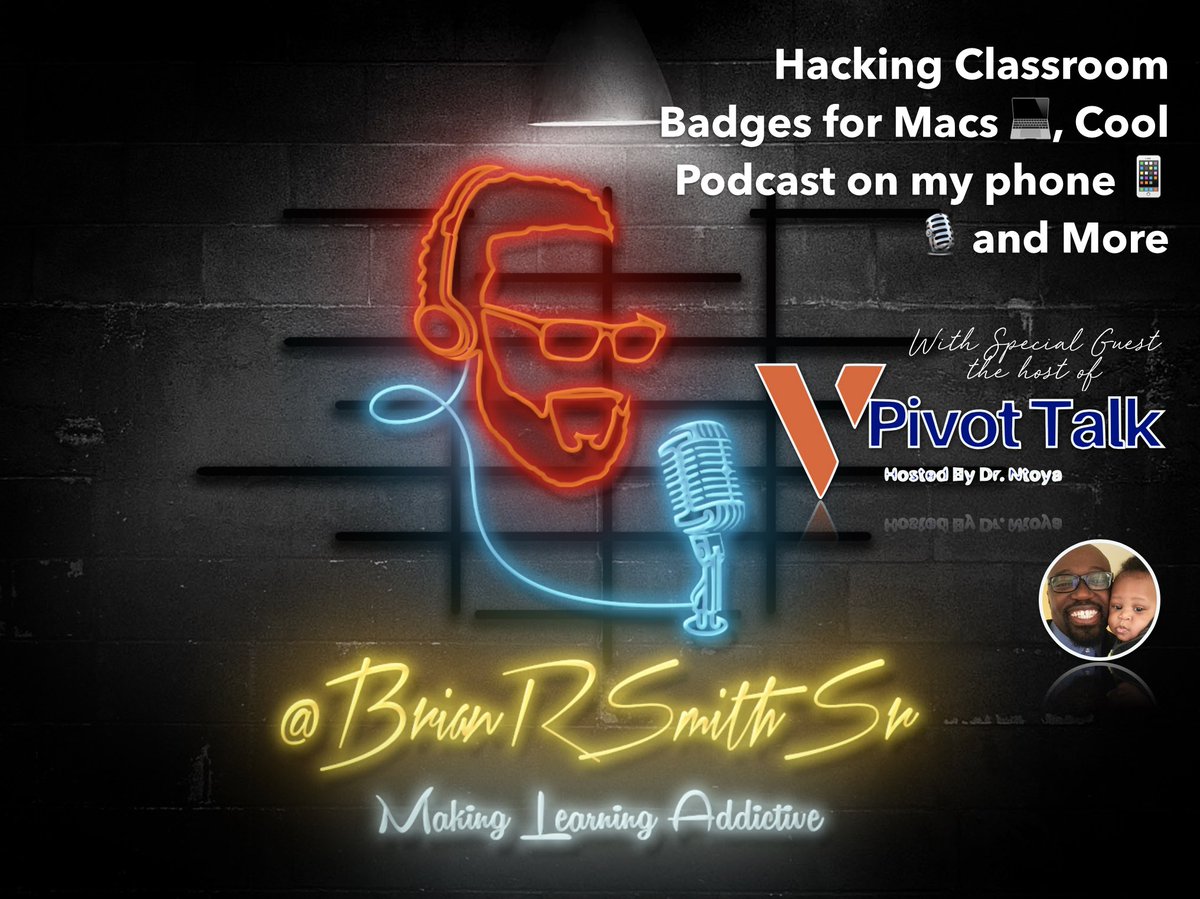 BrianRSmithSr's tweet photo. 🎙 Join me later today for a Po Man’s Hack for making badges (Free templates provided) and we’ll also talk EDU Podcasts on my 📱 w/ @ToutouleNtoya We’ll talk through a few and discuss his new show coming soon. 🔊🔜 https://t.co/DI5FtcB6p8
