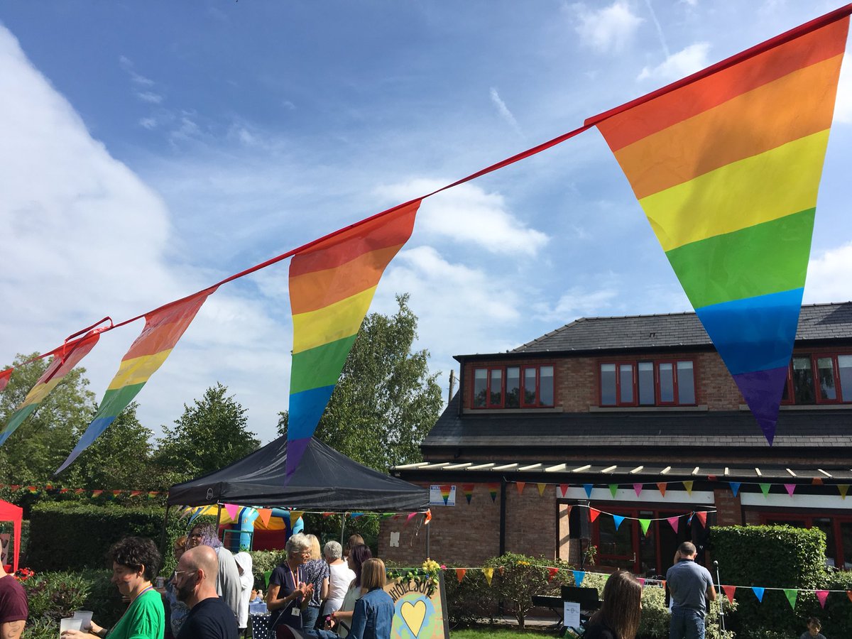 Lovely sunny day for <a href="/DidsburyPride/">Didsbury Pride</a> festival today, hosted by <a href="/stjamesemmanuel/">St James & Emmanuel</a> #pride