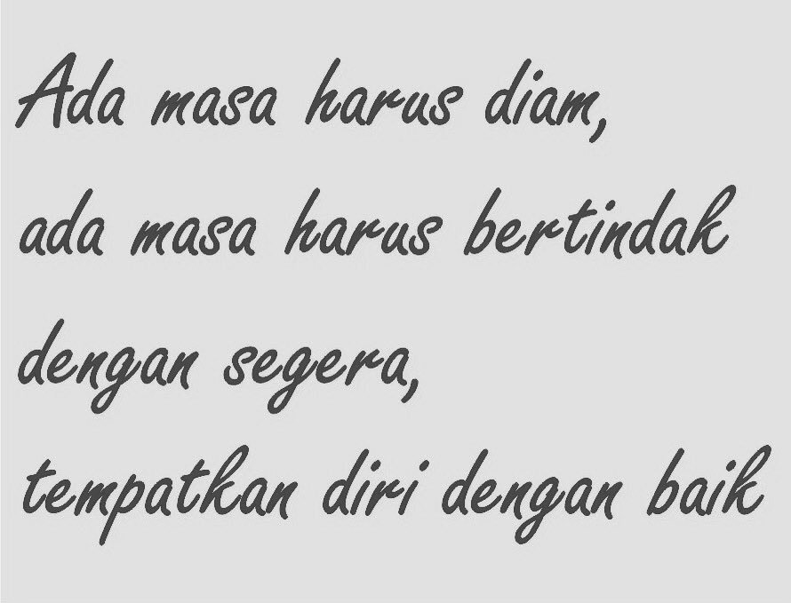 Memang tidak salah ini pesan bijak !!! Diam atau Bertindak ??!!