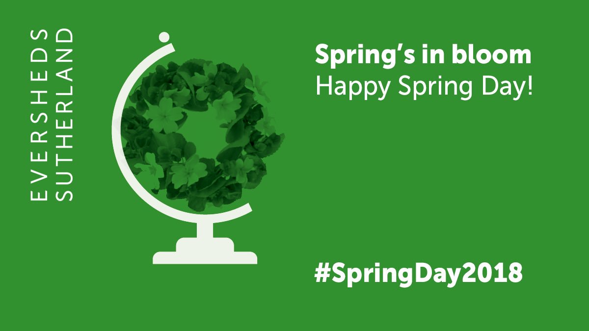 ESlawSA's tweet photo. It's the first day of Spring and we would like to wish all of our followers and clients a fantastic Spring Day ! #SpringDay2018 #EvershedsSutherland https://t.co/FvSP36bKX2