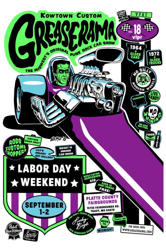 DrivenRadioShow's tweet photo. Heading off to #Greaserama this morning. Pictures to follow soon! #ratrods #hotrods #rockabilly #insanityinengineuity https://t.co/8iO8KPHR6Z
