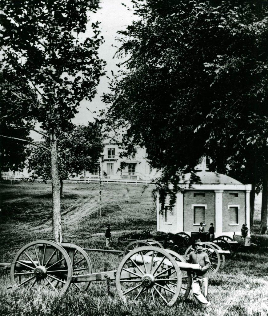 From the Vault: Photograph of Fort Leavenworth Main Parade, 1859

During the Mexican War, an ordnance depot had been located in the old headquarters building with the magazine being located below ground at the center of Main Parade. 
#MainParade #FortLeavenworth  #USArmy #History