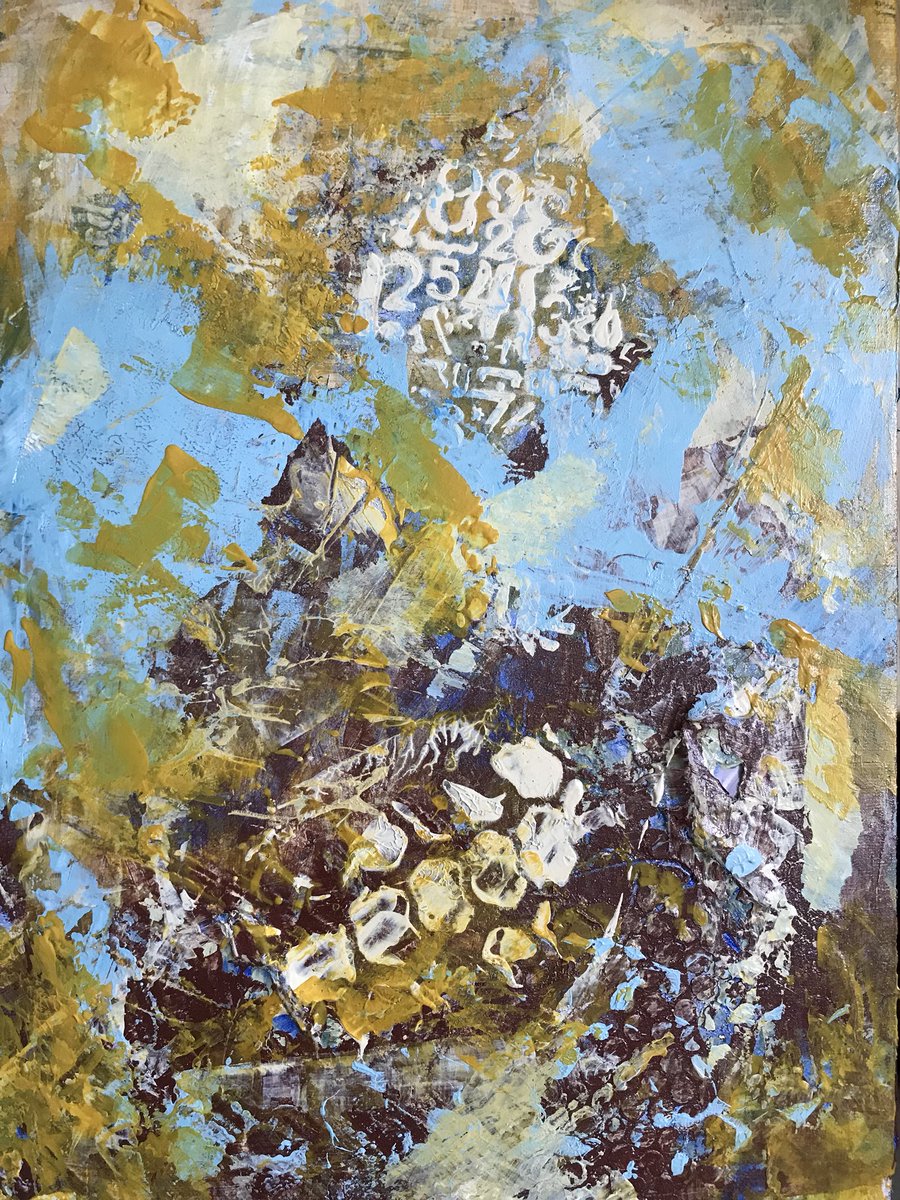 LindaSimpsonArt's tweet image. This week #acrylicpainting #abstract #fauxencaustic first layers...