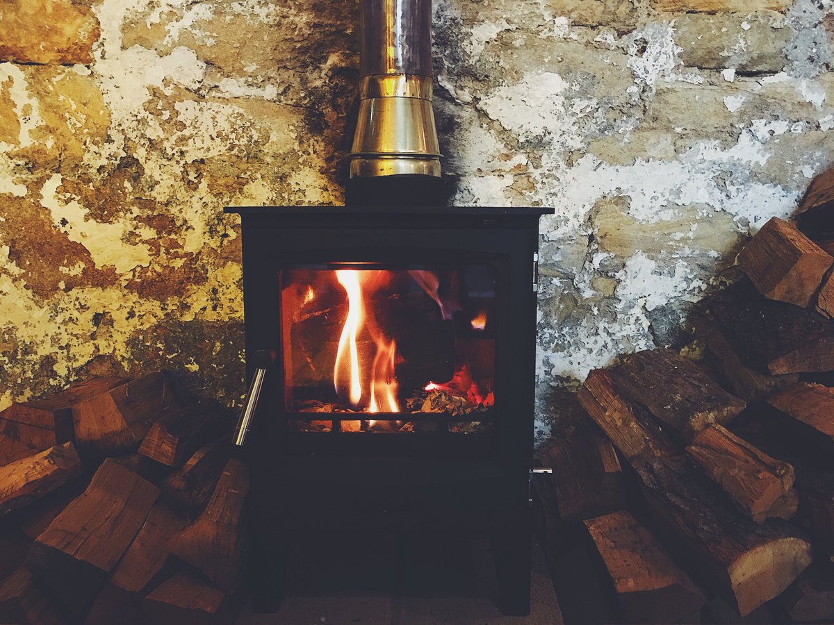 The stove is back for Autumn. Home made Kiln Cinnamon bun?