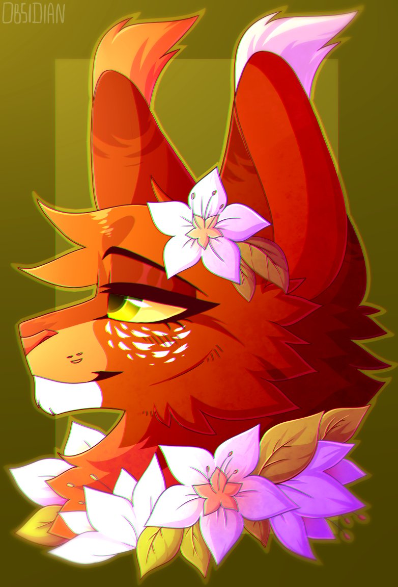 Squirrelbabe with flowers