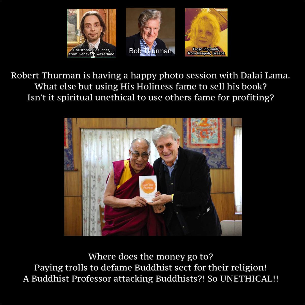 TrumanBobby's tweet photo. Bob: The #things that I have to do to keep funding my #revenge against #Shugdenpas #WhatWouldBobDo #WWBD #TibetHouse #TibetHouseUS #Menla #DewaSpa #Tibetan #Buddhism #Tibet #TibetCause #FreeTibet #DalaiLama #DhardonSharling #CentralTibetanAdministration https://t.co/PSfuIc9kIX