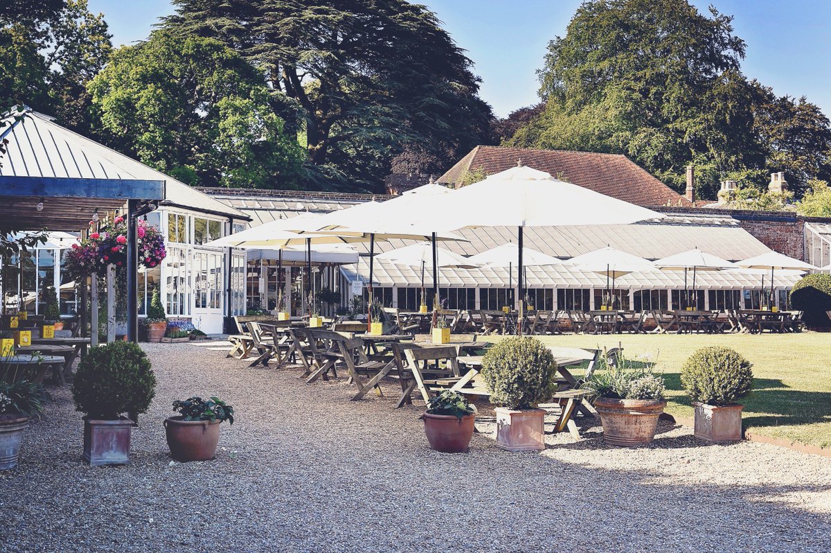 paviliontearoom's tweet photo. It's the perfect weather to sit out in our beautiful sunny walled garden today. Open today and tomorrow until 5pm. #tearoom #hampshire #westsussex https://t.co/J0svfLhWX2