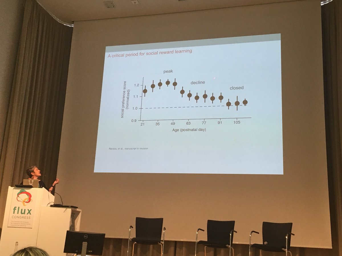 _MAchterberg's tweet image. Gul Dolan showing a peak in social preference scores in adolescent mice, suggesting a critical period for social learning #sociallearning #FluxBerlin2018 #developmentalneuroscience