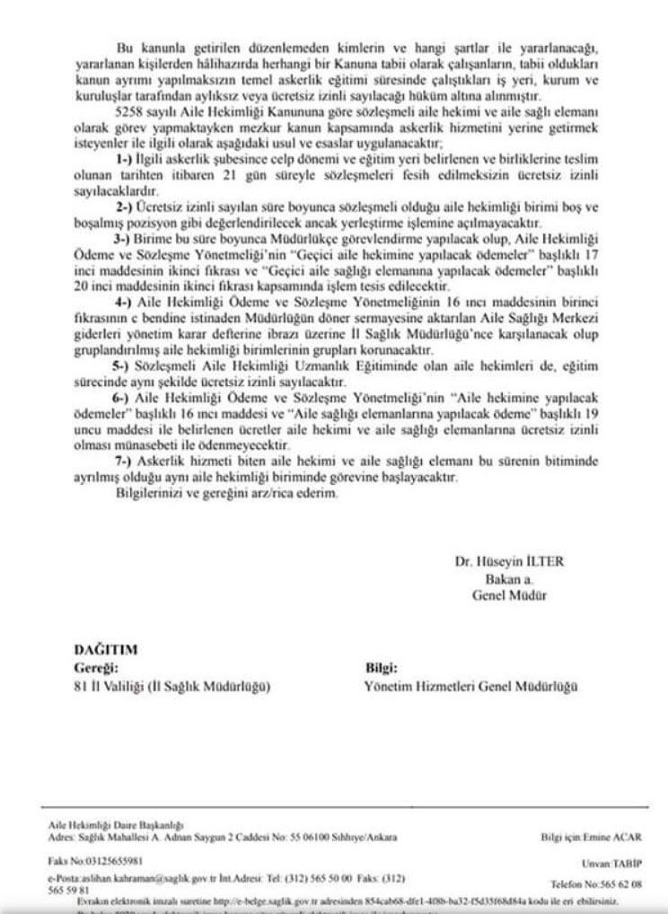 sagliksen's tweet photo. Aile Hekimliği Çalışanlarına Yönelik Bedelli Askerlik Genelgesi Yayınlandı

Ayrıntılar için: https://t.co/hBrJtOuLtt https://t.co/m7zg8SWcs4