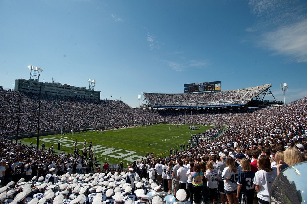 penn_state's tweet photo. Countdown to kickoff! 🏈
Can we get a #WeAre?

Gametime: 3:30 p.m.
#BeatAppState https://t.co/4nSF4nG4sL