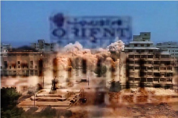 Marfaprojects's tweet photo. Currently on view at Art-O-Rama, by Rania Stephan:
Cross Fade 2, 2018
Inkjet on Photorag Baryta paper
72 x 48cm
Edition of 5 + 2AP
The Rivoli Building was the beating heart of Beirut, and on its rooftop stood the iconic cast-iron sign that sold time: ORIENT Watches. The buil… https://t.co/DWJbLPKXY7