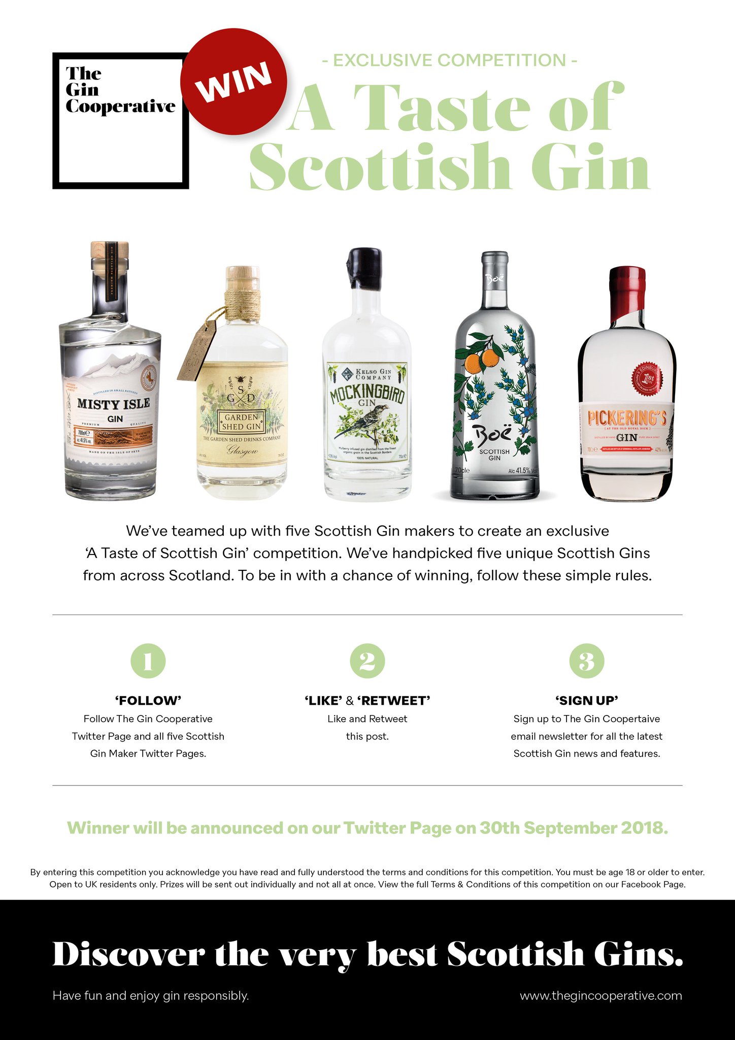 The Gin Cooperative on Twitter "Win FIVE fantastic Scottish Gins by