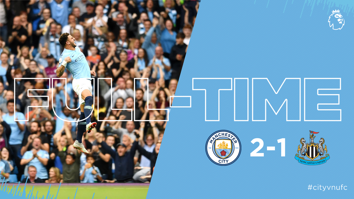 ManCity's tweet photo. FULL TIME | Three points!!! 

🔵 2-1 ⚪ #cityvnufc https://t.co/YQSqeKnDur