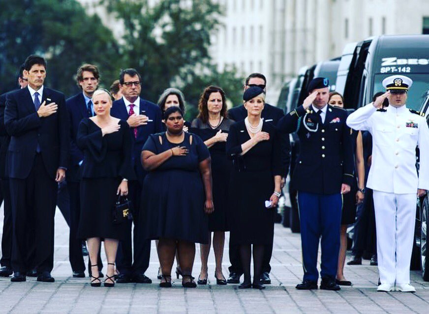 cindymccain's tweet image. Today we lost our hero, our friend, our mentor, our father, our grandfather and our husband. Together we mourn and together we go on.