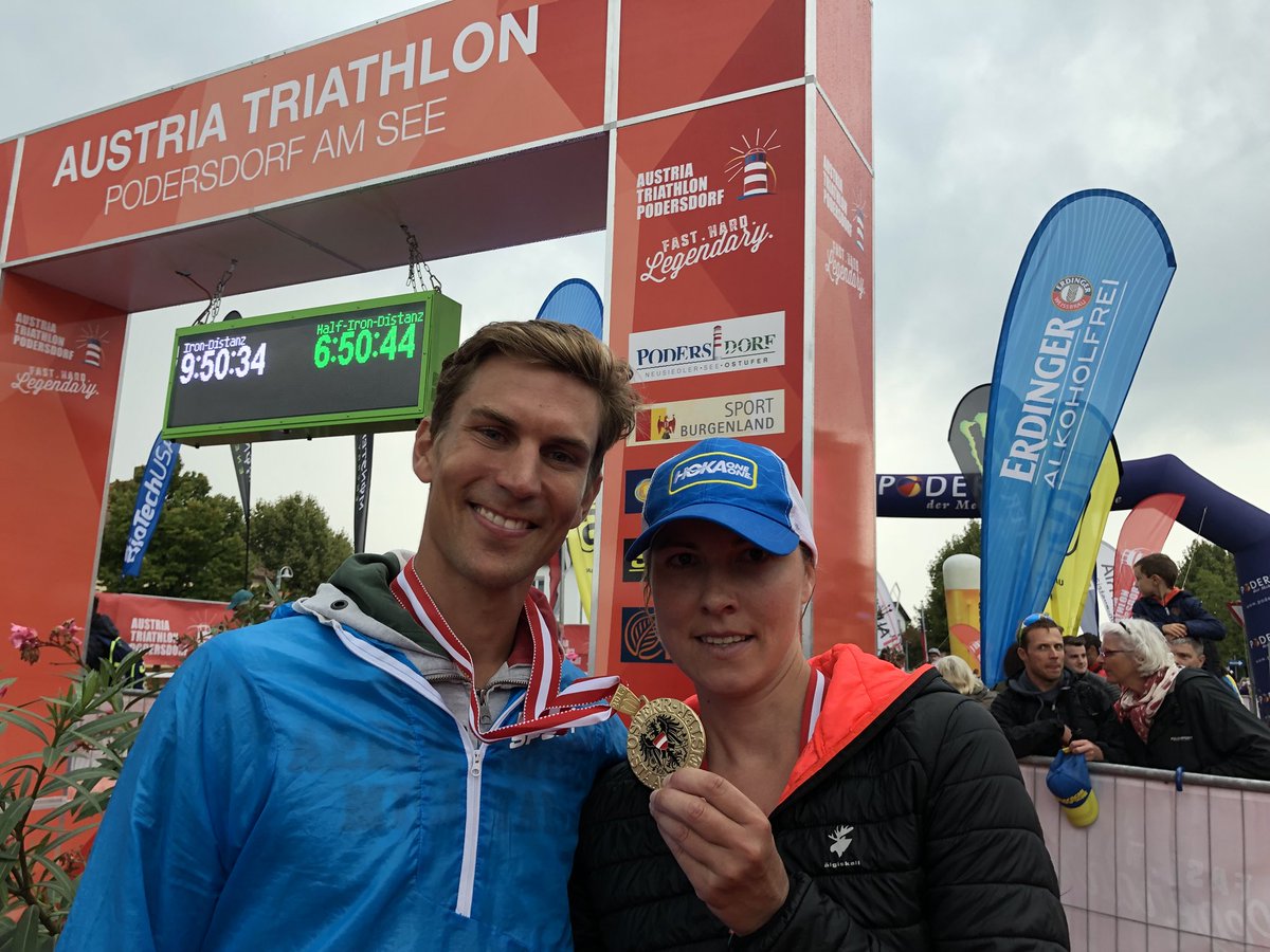 Paul Ruttmann und Simone Kumhofer holen sich Staatsmeistertitel auf der Langdistanz! #triaustria #podersdorf