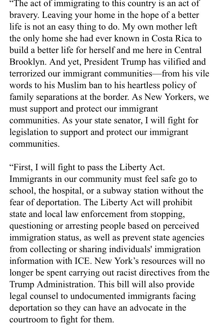 zellnor4ny's tweet photo. We need a State Senator who will fight for our immigrant communities, not empower the very people terrorizing them. That is why today, I released my plan to support and protect immigrants here in New York. https://t.co/6W8UCHPJYj