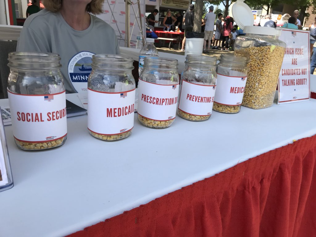 Notorious_eep's tweet image. It’s a close race between Social Security and preventing elder abuse. Minnesotans want to hear about these issues from the candidates. #cornpoll #mnstatefair #BeTheDifferece
