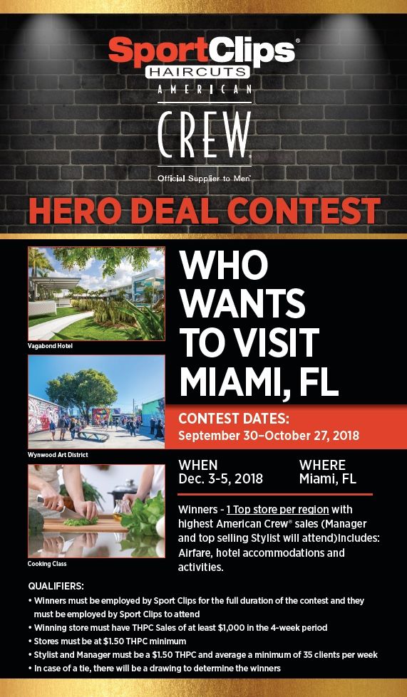 SportClipsTeam's tweet photo. Stylists-Start Planning Now for your next upcoming HAH Product Contest! September is prep month-October is the retail contest! Remember: Not only do all of our Contests provide GREAT TRIPS-$1 OF EACH PRODUCT SOLD GOES TO OUR #VETERANS! #SportClipsStylists https://t.co/8vFq8g1601