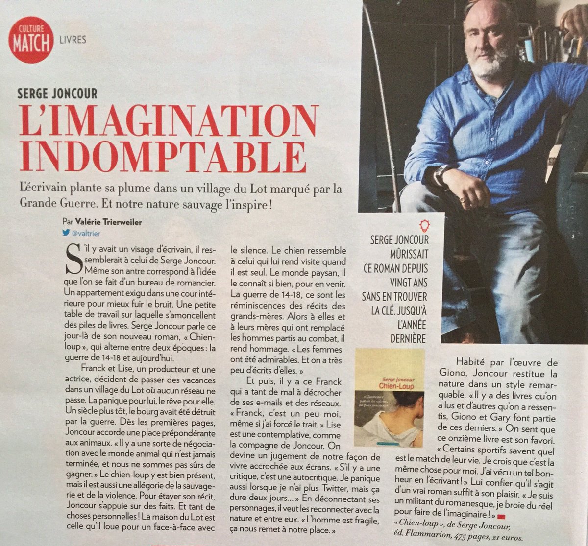 Chien Loup Serge Joncour Kroniquescom