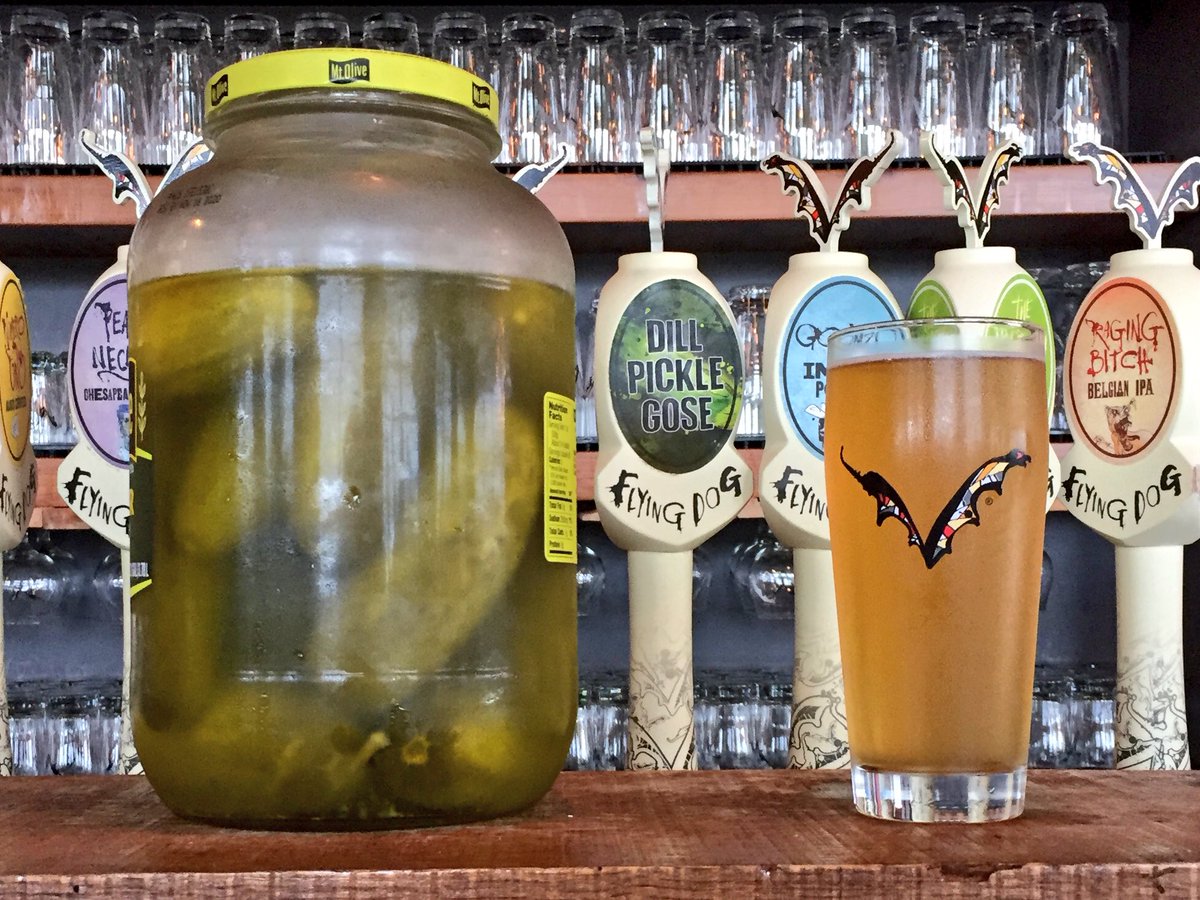 FlyingDog's tweet photo. You’re either Team Dill Pickle Gose, or you’re just kind of a dick. https://t.co/1yHPRWwZcT