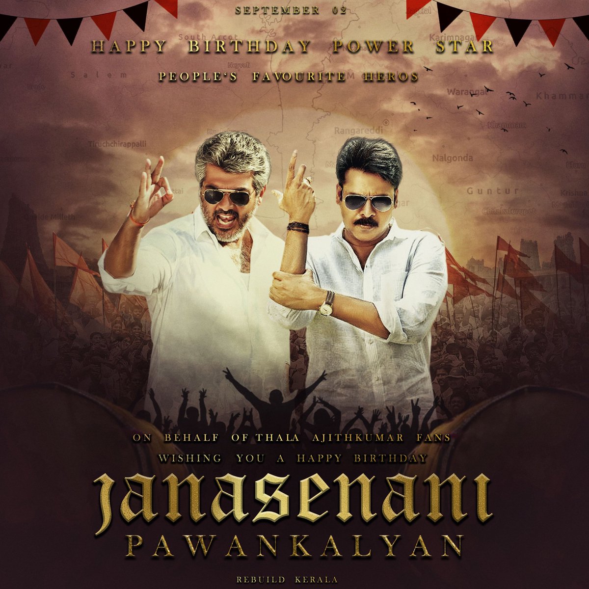 ThalavinoTwittz's tweet photo. Wish one day a bilingual multi starrer is made with #Thala and #PowerStar. Would be a rage in whole South India. Wishing our Pawan kalyan a great year ahead.

#HBDPawanKalyanByTHALAFans

#HBDJanasenaniPawanKalyan https://t.co/G1bRre02WT