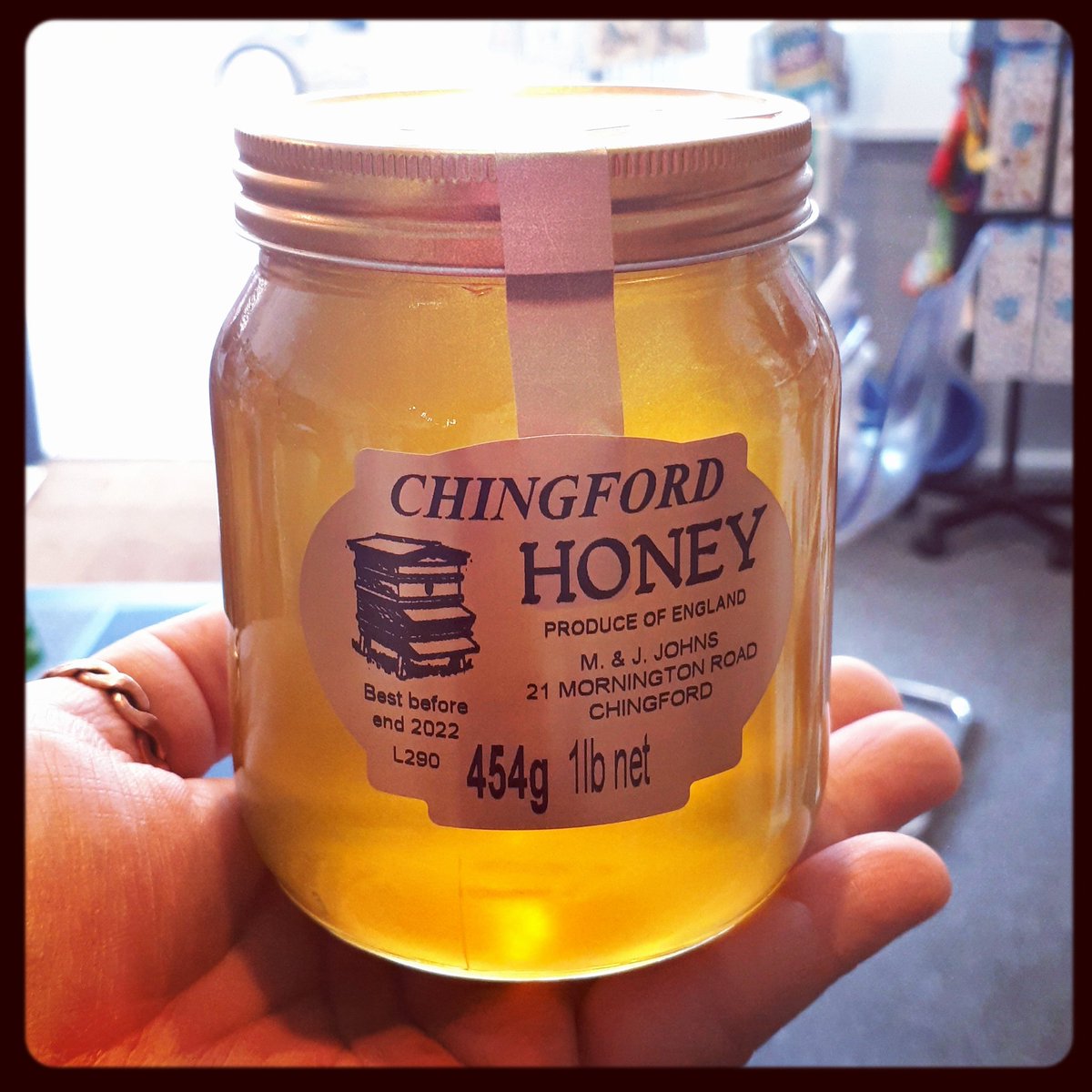 ChingfordBooks's tweet photo. Gorgeous Chingford Honey back in stock.... get yours today 🐝🐝🐝 ❤

#LocalHoney #Chingford #Honey #JosBookshop #PopToTheShop #ShopSmallWhereYouCan #MagicOfTheBookshop #Independent #LocalShops #LocalPeople #ShopSmall #SupportYourIndependent https://t.co/gFR48CJay6