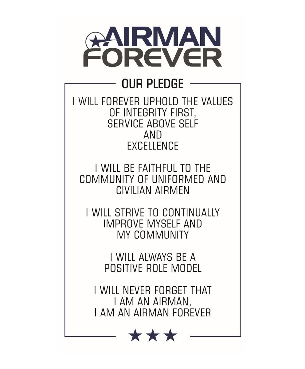 AirmanForever's tweet photo. Our Pledge https://t.co/jH0z4mLPPj