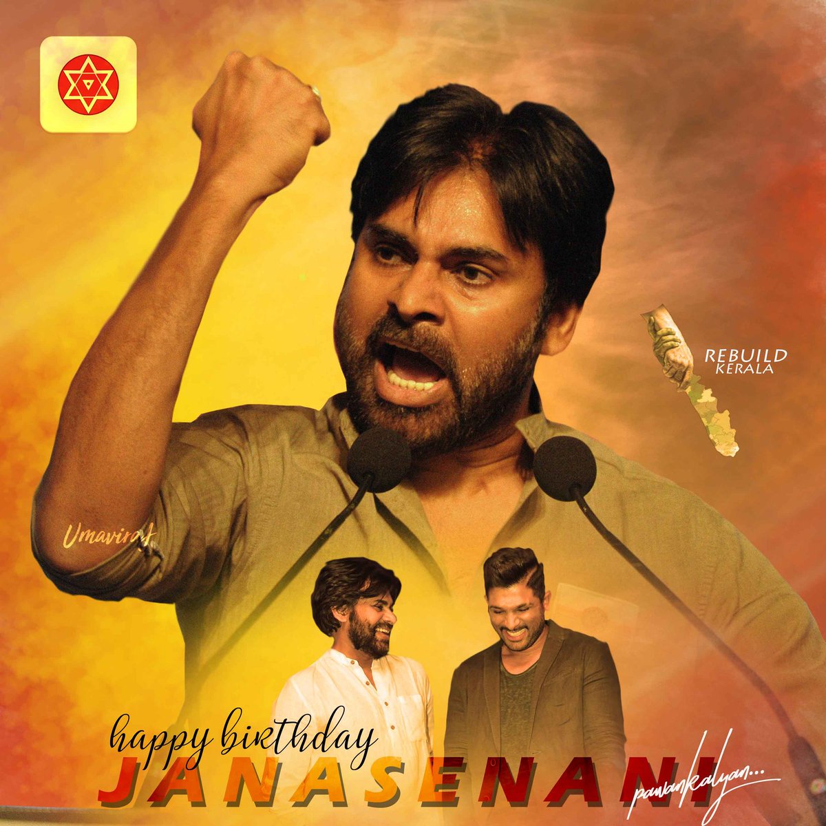 BunnyHarishAA's tweet photo. Wishing JanaSenani @PawanKalyan garu a very Happy Birthday on behalf of Stylish Star @alluarjun fans.
#HBDJanaSenaniPSPKfromAAfans 
#HBDJanaSenaniPawanKalyan https://t.co/W49n1WvKNZ