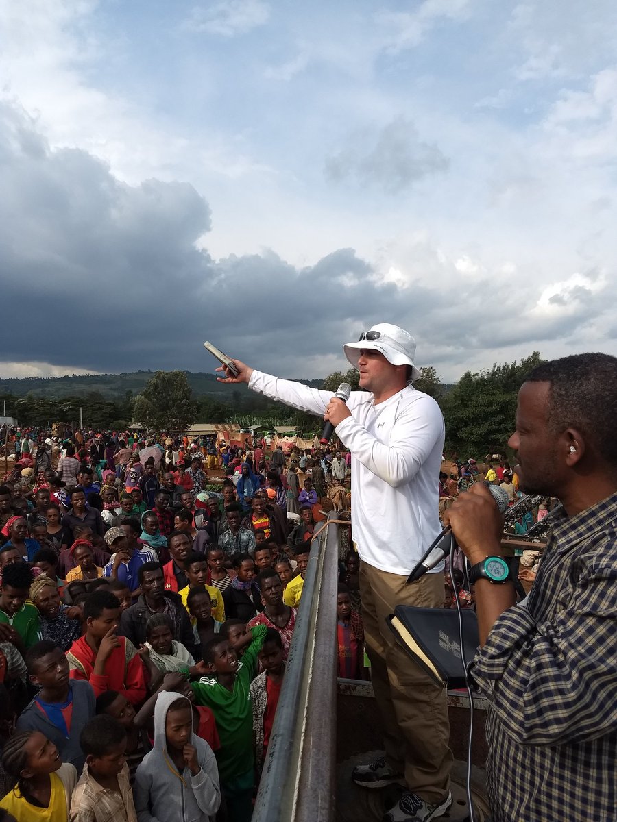 BrettAiken21's tweet photo. Wow! What God is doing in Ethiopia is undescribable. I just preached to about 5,000 here. Our entire group has seen over 15,000 come to know Jesus. We preach. The Holy Spirit falls. People get saved. https://t.co/FuFpV6ppEZ