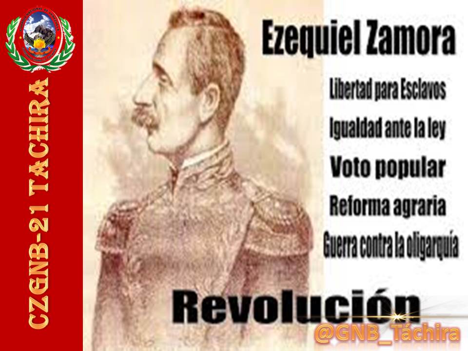 FANB #GNB Pensamiento del General del Pueblo Ezequiel Zamora. <a href="/GNBoficial/">GNB FANB</a> @LopezVargasR