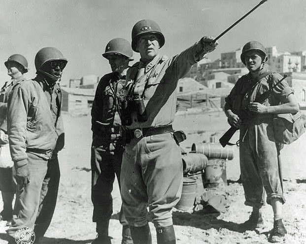 WW2Facts's tweet photo. U.S. General George S. Patton in command of #American forces on #Sicily.

#History #WWII https://t.co/PF59bejEXE