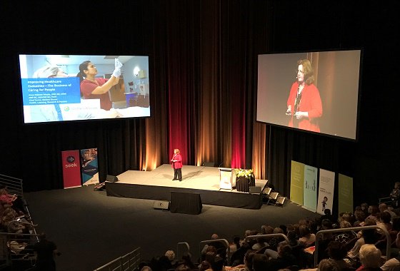 NursingCenter's tweet photo. Chief Nurse, Dr. Anne Woods, Presents on Global Stage
AT #NNF2018, Dr. Woods addressed today’s global healthcare challenges and the importance of using the best available evidence and technology to improve practice, patient outcomes, and global health.
https://t.co/GAQGJtZAF7 https://t.co/ODG669EFAv