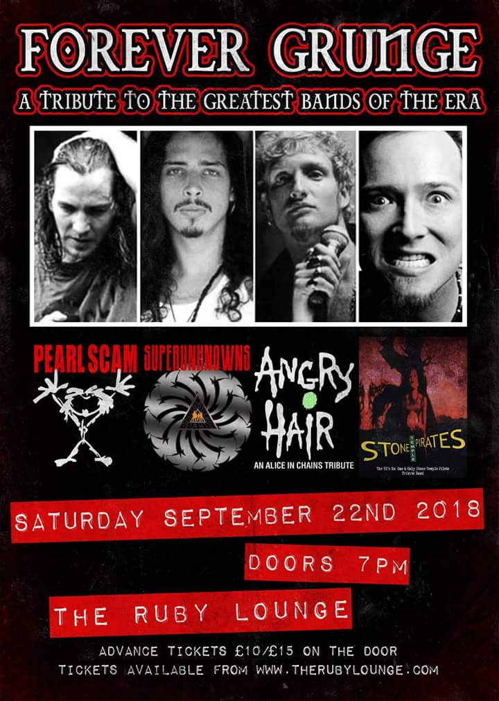 Angry Hair - Alice In Chains tribute (@angryhairband) on Twitter photo Next gig <a href="/TheRubyLounge/">The Ruby Lounge</a> Sounds Of Seattle with our pals <a href="/pearlscamband/">Pearl Scam</a> and <a href="/STP_UK/">STONE TEMPLE PIRATES</a> #livemusic #grunge #aliceinchains #PearlJam #stonetemplepilots #soundgarden #manchester Next gig <a href="/TheRubyLounge/">The Ruby Lounge</a> Sounds Of Seattle with our pals <a href="/pearlscamband/">Pearl Scam</a> and <a href="/STP_UK/">STONE TEMPLE PIRATES</a> #livemusic #grunge #aliceinchains #PearlJam #stonetemplepilots #soundgarden #manchester