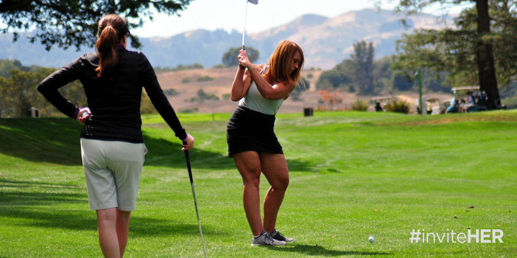 No one attends a party they aren't invited to. Be a mentor and guide for a woman in your life and #inviteHER to join you out on the golf course. @wearegolf <a href="/LPGAWomen/">LPGA Women's Network</a> bit.ly/inviteHER